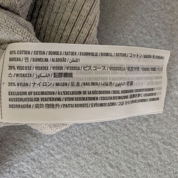 Hollister Unisex V-Neck Cotton Blend Sweater Size Small Heather Grey Y2K - Picture 7 of 11